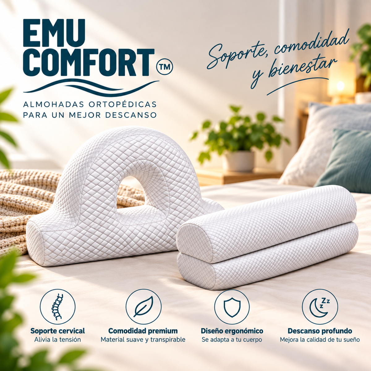 Paquete familiar de almohadas cervicales Emu Comfort